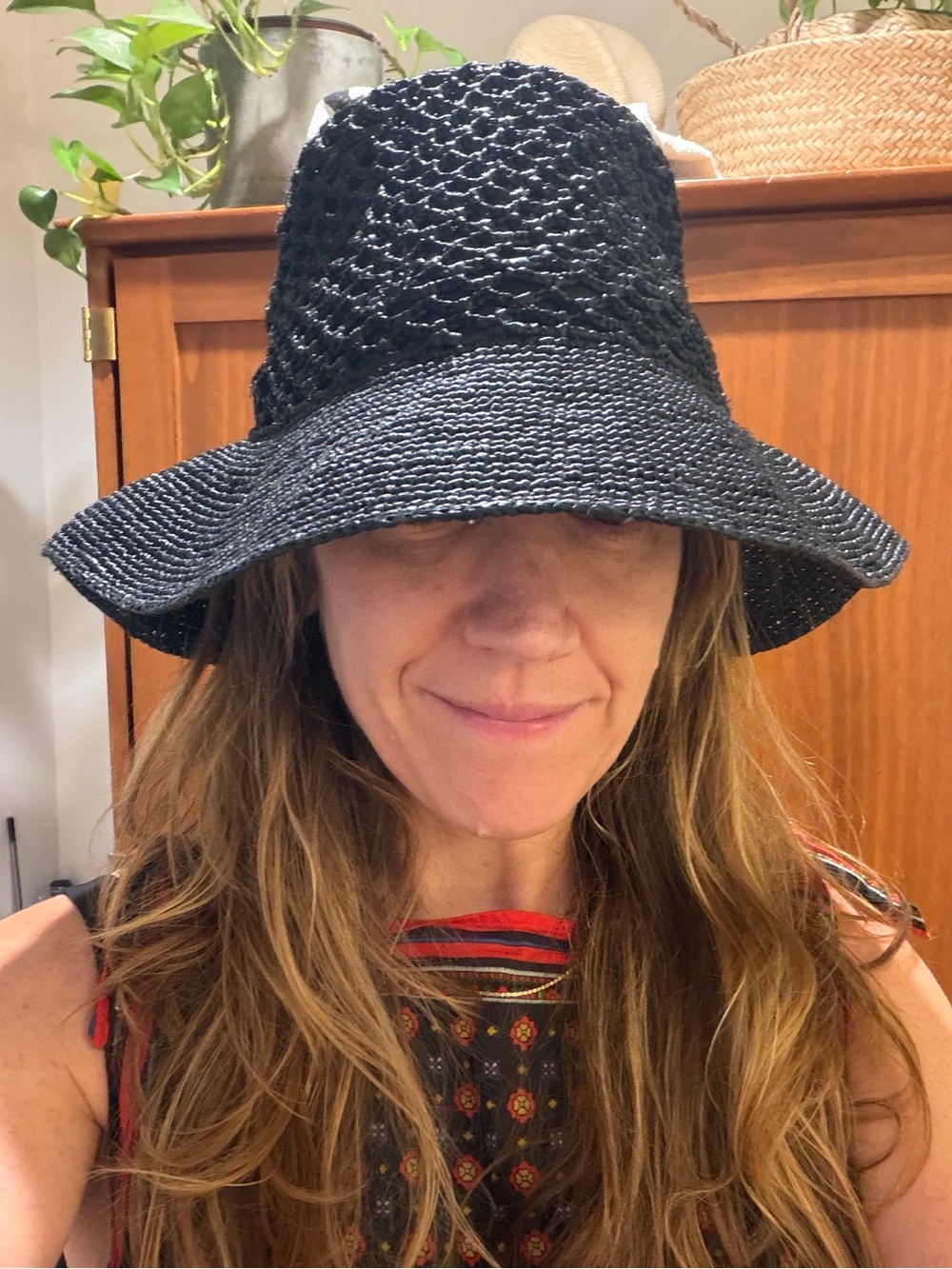 Janessa Leone Lydia Packable Raffia Bucket Hat